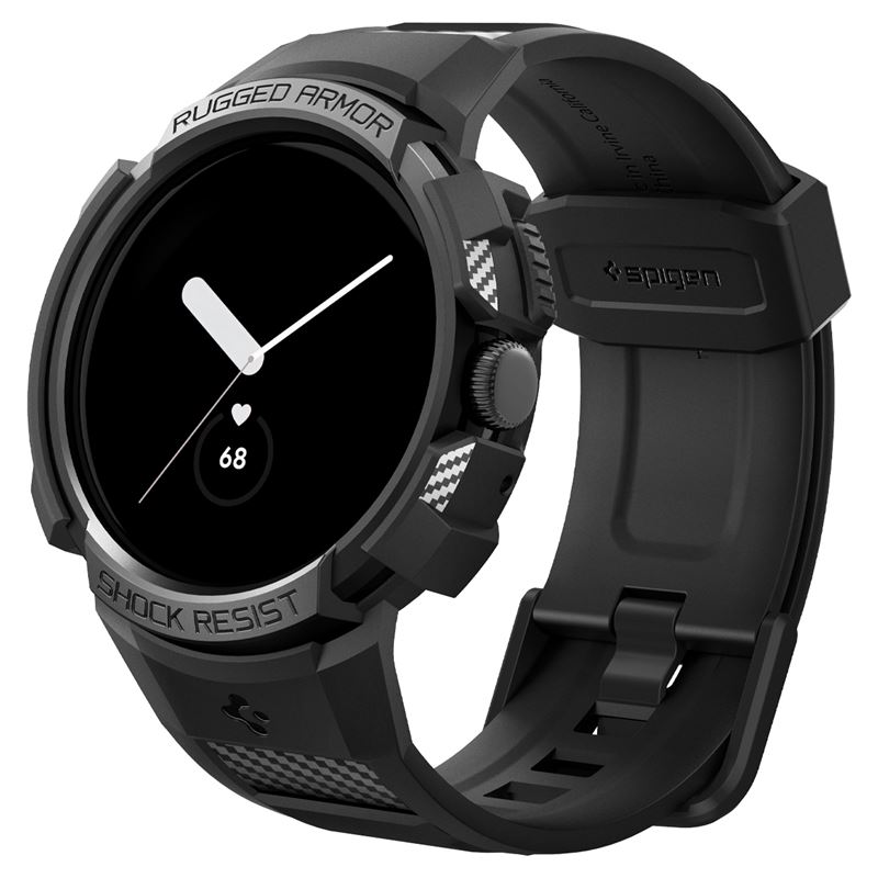 Pásek pro Google Pixel Spigen Rugged Armor Pro, Google Pixel Watch/Watch 2 - černá