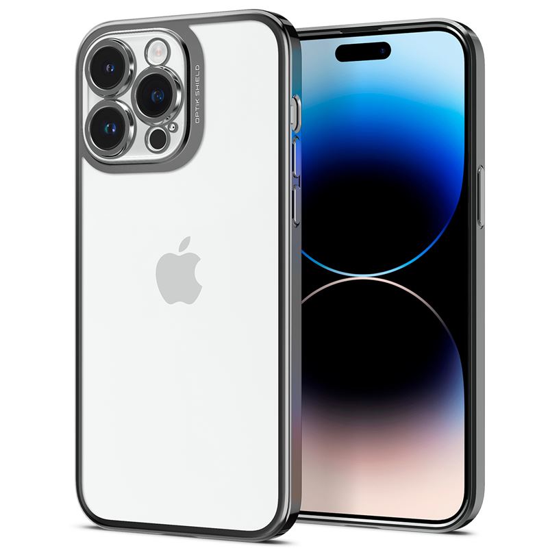 Ochranný kryt pro iPhone 14 Pro Spigen Optik Crystal - světle šedá