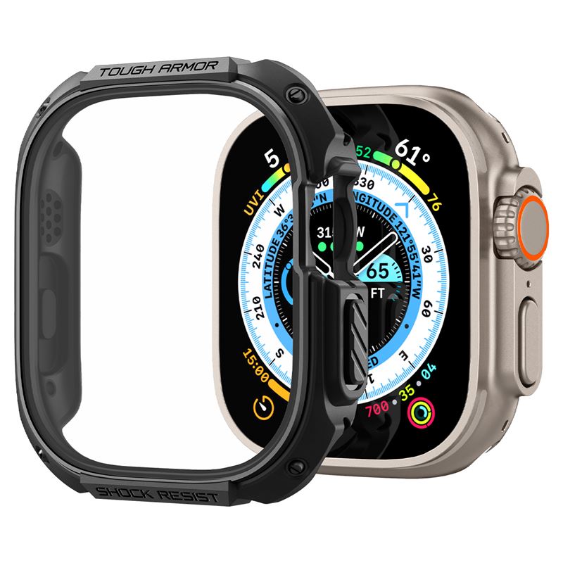 Ochranný kryt pro Apple Watch Spigen Tough Armor, Apple Watch Ultra 3/2/1 - černá