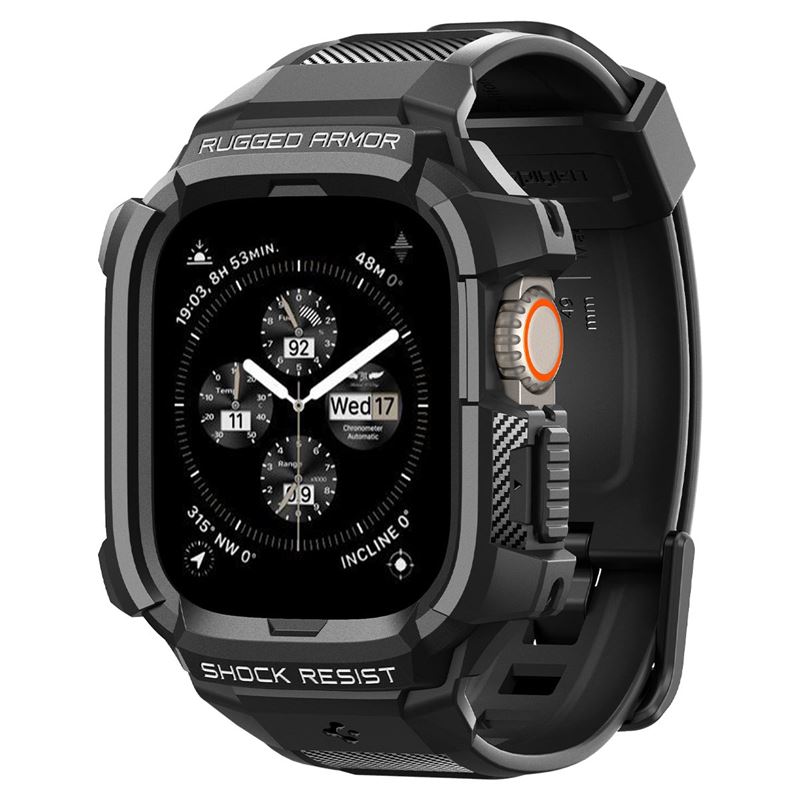 Pásek pro Apple Watch Ultra Spigen Rugged Armor Pro, Apple Watch Ultra 3/2/1 - černá