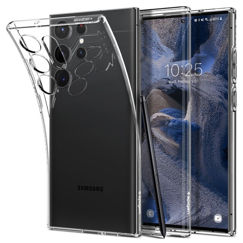 Ochranný kryt pro Samsung Galaxy S23 Ultra Spigen Liquid Crystal - transparentní