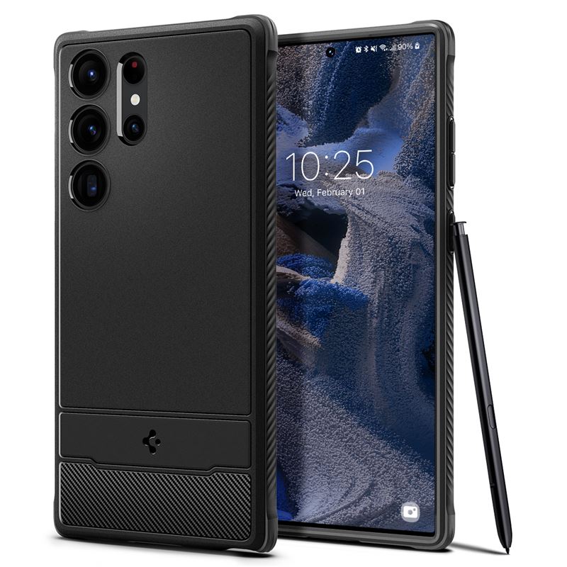 Ochranný kryt pro Samsung Galaxy S23 Ultra Spigen Rugged Armor - černá