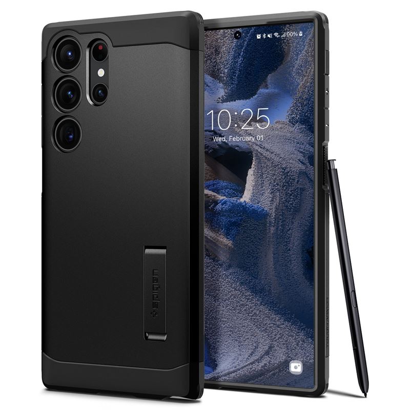 Ochranný kryt pro Samsung Galaxy S23 Ultra Spigen Tough Armor - černá
