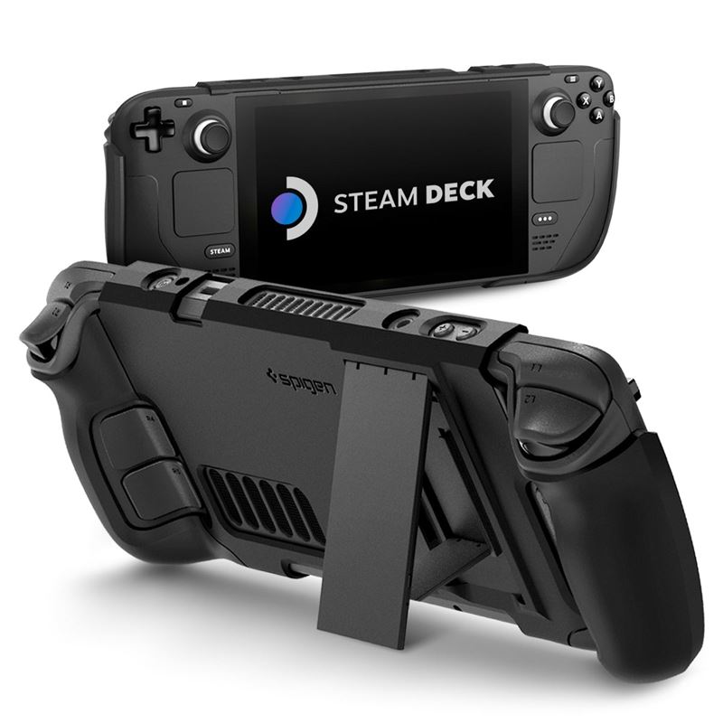 Ochranný kryt pro Steam Deck Spigen Thin Fit with Kick Stand - černá