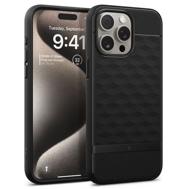 Ochranný kryt pro iPhone 15 Pro Max Spigen Caseology Parallax MagSafe - černá