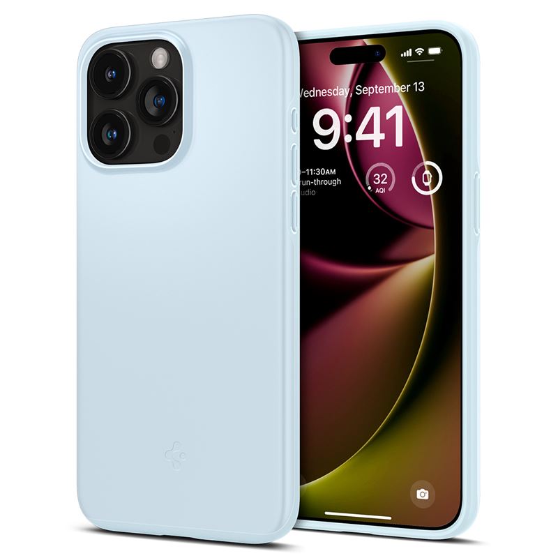 Ochranný kryt pro iPhone 15 Pro Spigen Thin Fit - světle modrá