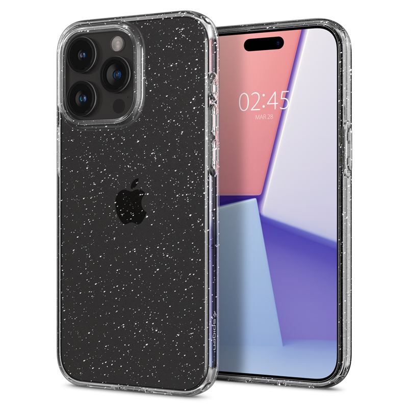 Ochranný kryt pro iPhone 15 Pro Spigen Liquid Crystal Glitter - transparentní