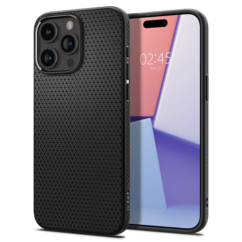 Ochranný kryt pro iPhone 15 Pro Spigen Liquid Air - černá