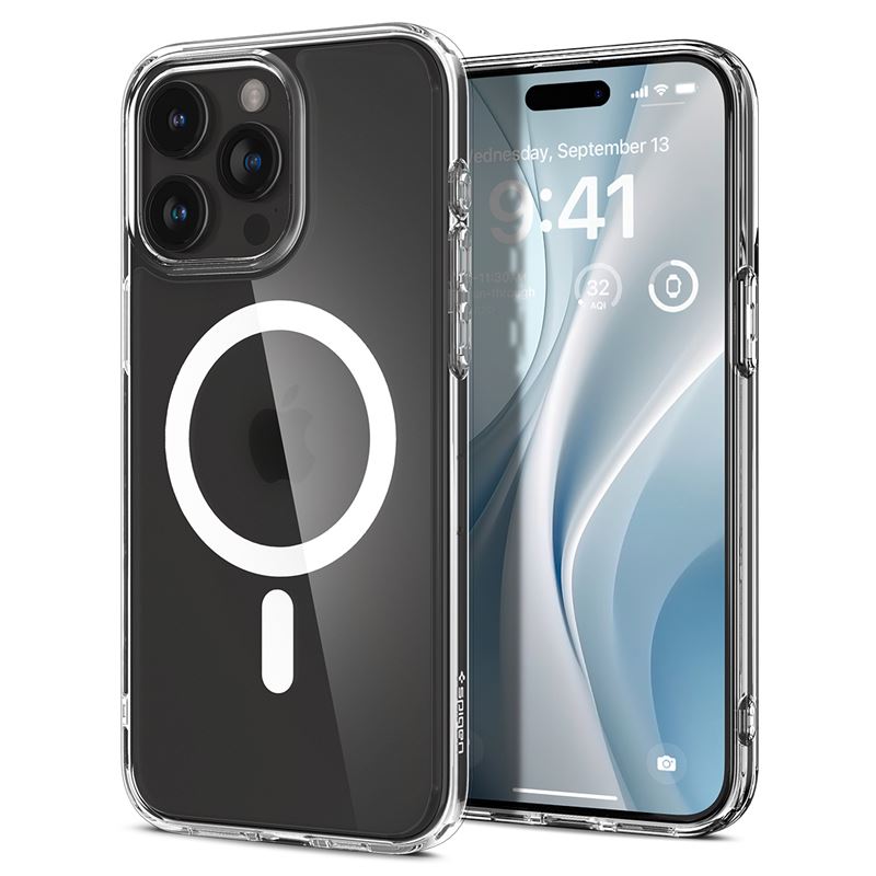 Ochranný kryt pro iPhone 15 Pro Spigen Ultra Hybrid MagSafe - transparentní