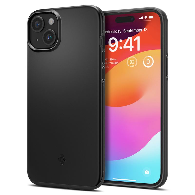 Ochranný kryt pro iPhone 15 Spigen Thin Fit - černá