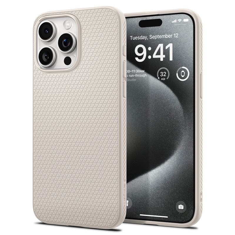 Ochranný kryt pro iPhone 15 Pro Spigen Liquid Air - titanová
