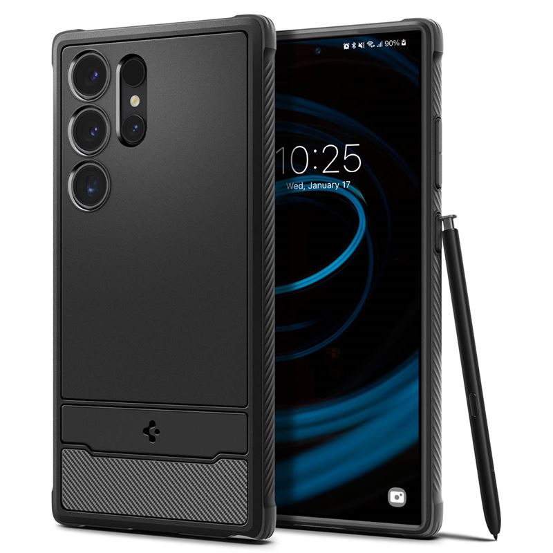 Ochranný kryt pro Samsung Galaxy S24 Ultra Spigen Rugged Armor - černá