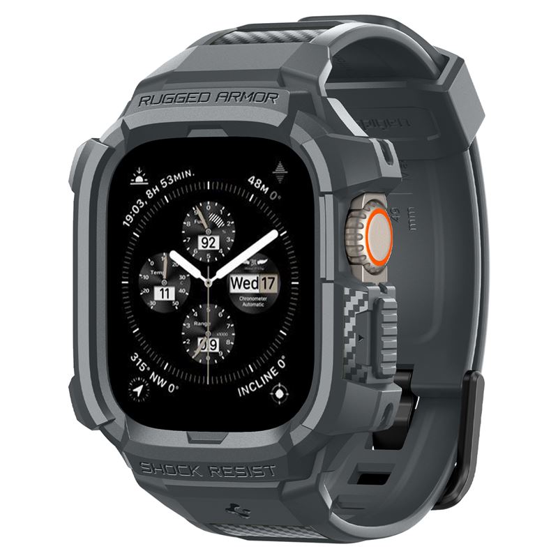 Pásek pro Apple Watch Ultra Spigen Rugged Armor Pro, Apple Watch Ultra 3/2/1 - tmavě šedá