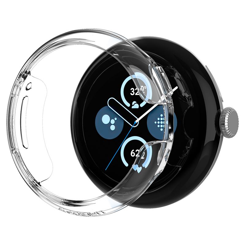 Ochranný kryt pro Google Pixel Watch Spigen Thin Fit, Google Pixel Watch 3/2/1 (41mm) - transparentní