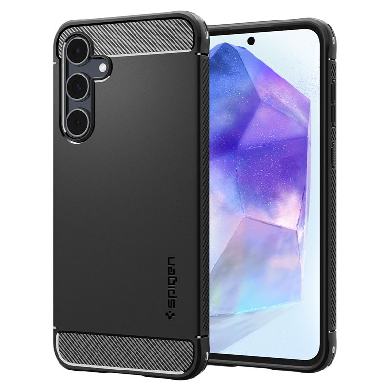 Ochranný kryt pro Samsung Galaxy A55 Spigen Rugged Armor - černá