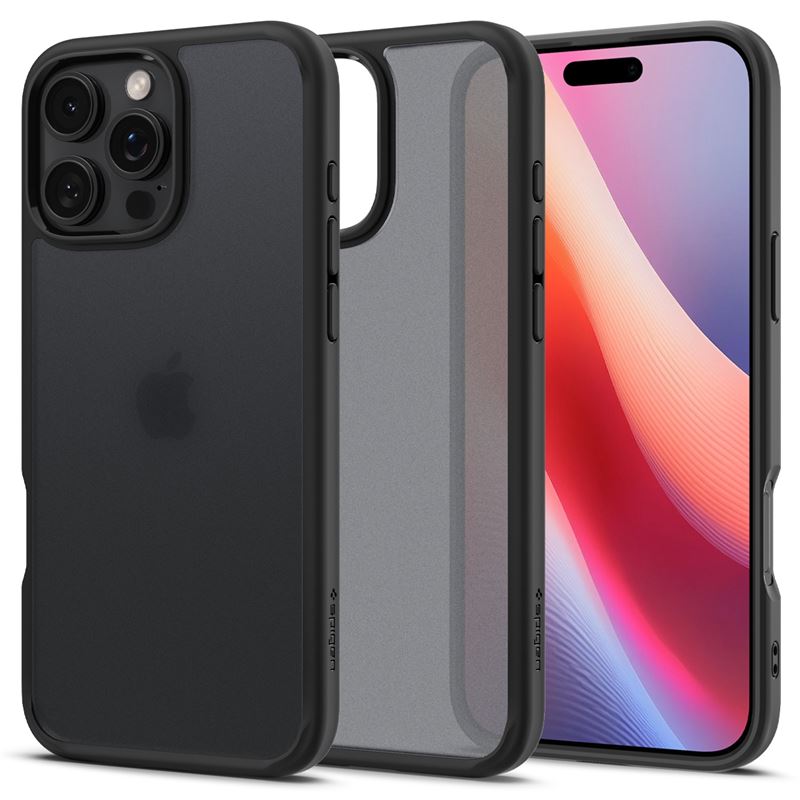 Ochranný kryt pro iPhone 16 Pro Max Spigen Ultra Hybrid - transparentní černá
