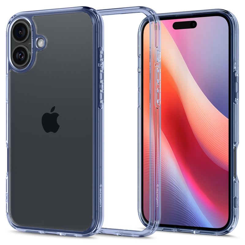 Ochranný kryt pro iPhone 16 Plus Spigen Ultra Hybrid - transparentní modrá