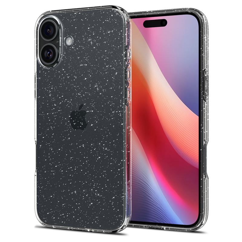 Ochranný kryt pro iPhone 16 Spigen Liquid Crystal Glitter - transparentní