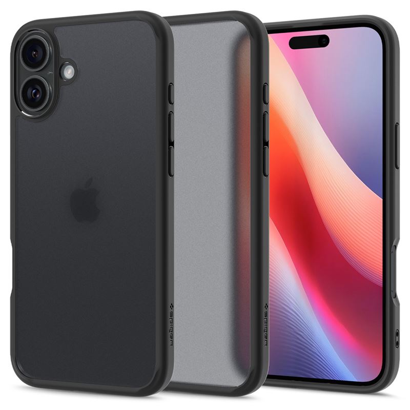 Ochranný kryt pro iPhone 16 Spigen Ultra Hybrid - transparentní černá