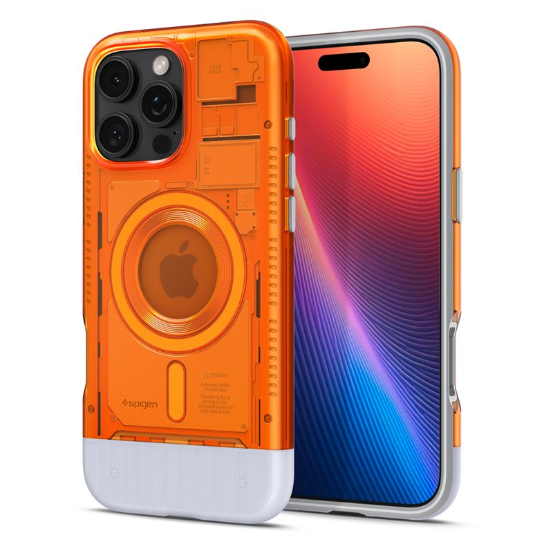 Ochranný kryt pro iPhone 16 Pro Spigen Classic C1 MagSafe - oranžová