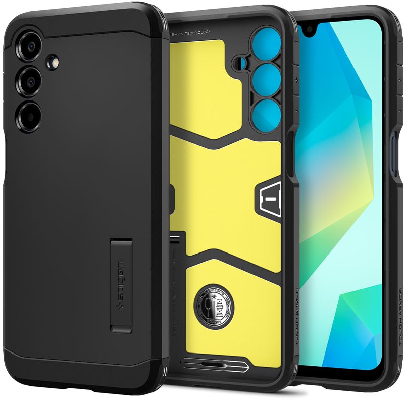 Ochranný kryt pro Samsung Galaxy Spigen Tough Armor, Samsung Galaxy A16/A16 5G - černá