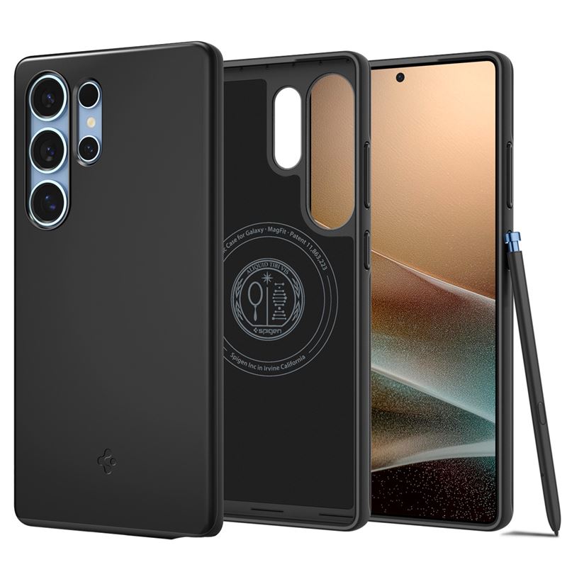 Ochranný kryt pro Samsung Galaxy S25 Ultra Spigen Thin Fit MagSafe - černá