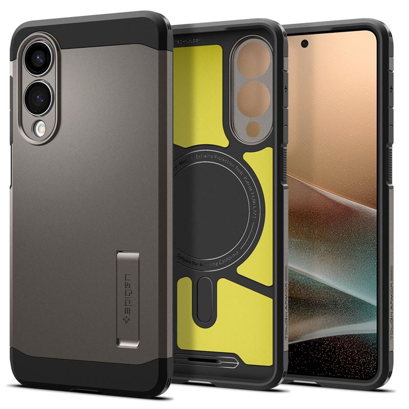 Ochranný kryt pro Samsung Galaxy S25 Edge Spigen Tough Armor MagSafe - šedá