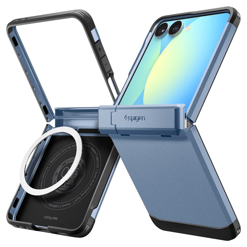 Ochranný kryt pro Samsung Galaxy Z Flip7 Spigen Tough Armor Pro MagSafe - modrá