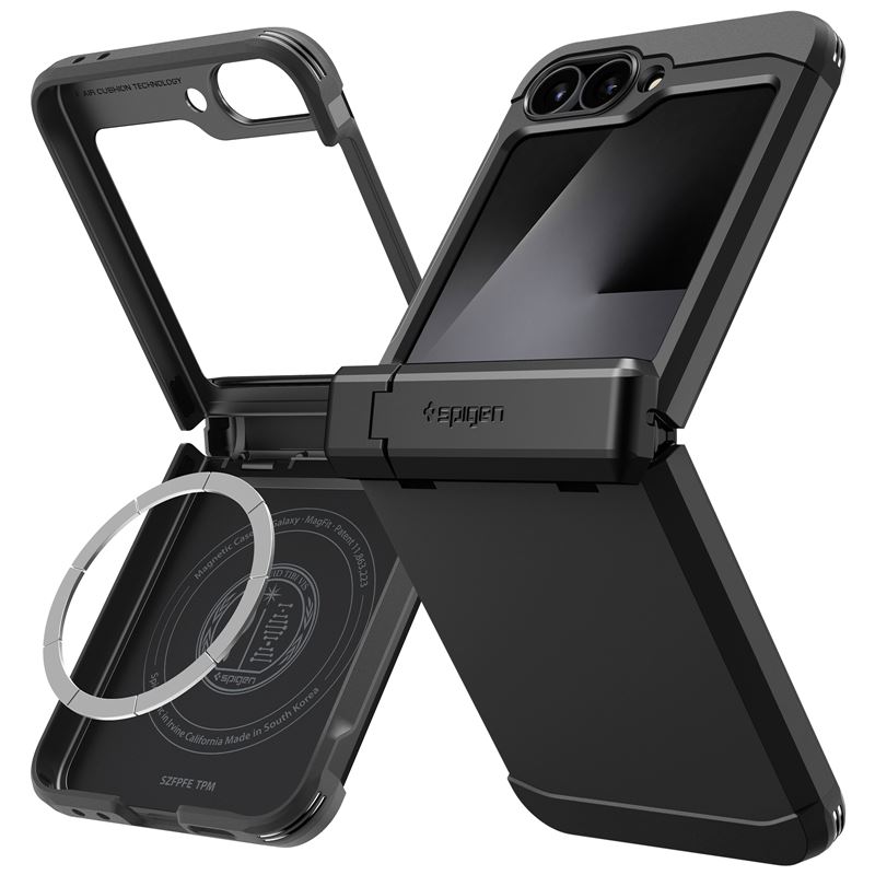 Ochranný kryt pro Samsung Galaxy Flip Spigen Tough Armor Pro MagSafe, Samsung Galaxy Z Flip7 FE/Flip 6 - černá