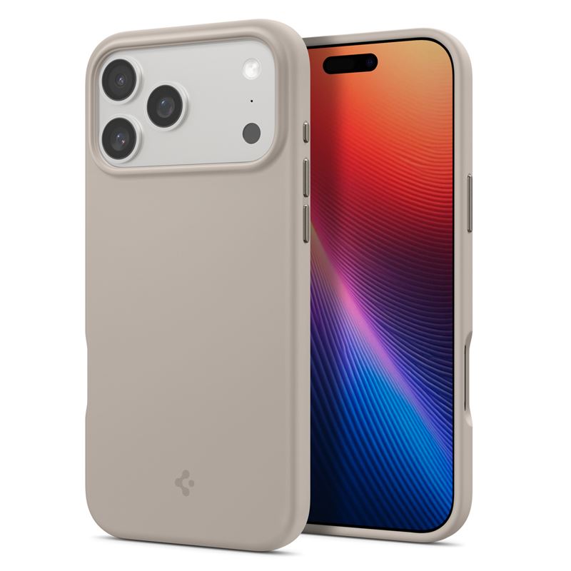 Ochranný kryt pro iPhone 17 Pro Spigen Silicone Fit MagSafe - béžová