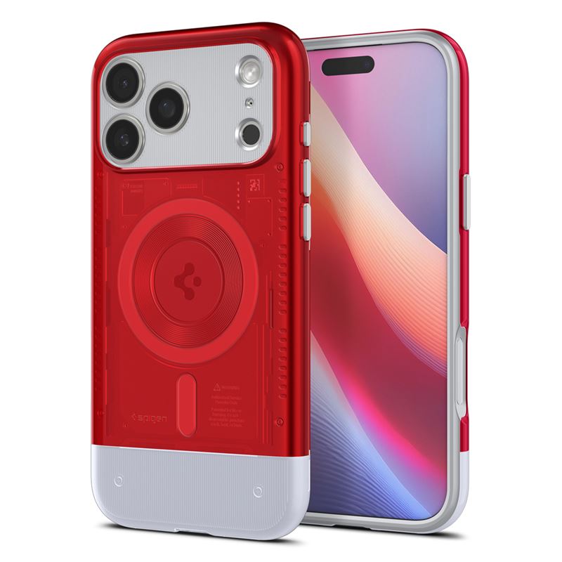 Ochranný kryt pro iPhone 17 Pro Spigen Classic C1 MagSafe - červená
