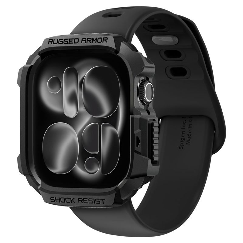Ochranný kryt pro Apple Watch 11 46mm Spigen Rugged Armor 2 - černá