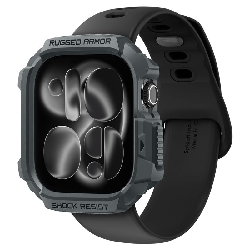 Ochranný kryt pro Apple Watch 11 46mm Spigen Rugged Armor 2 - tmavě šedá
