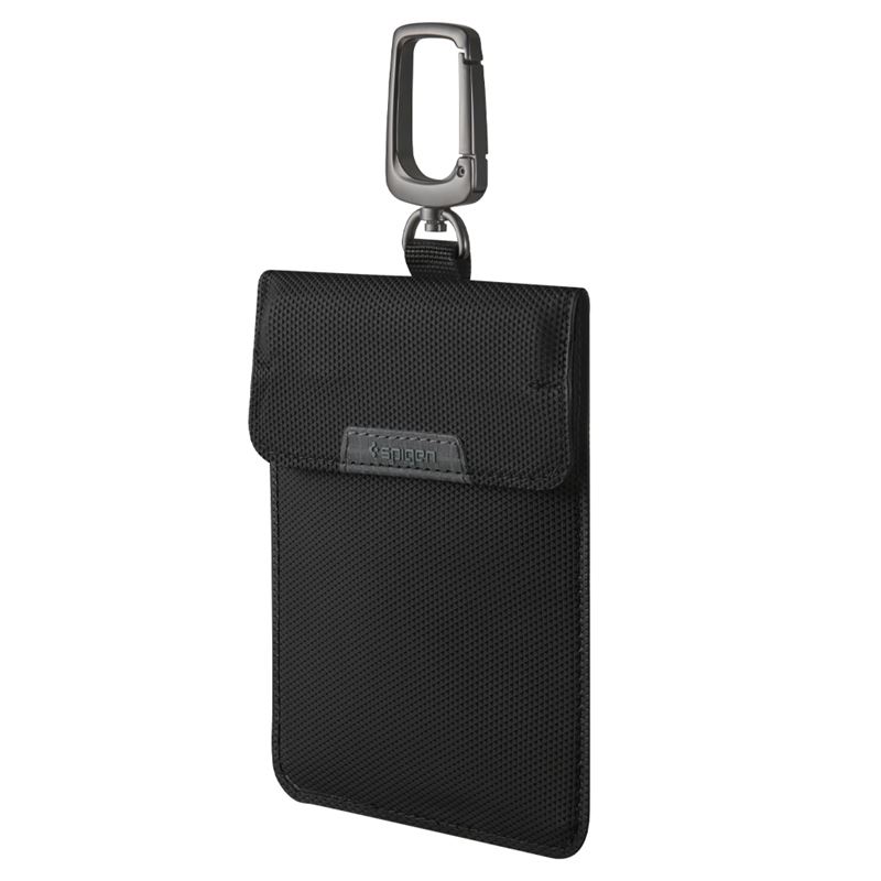 RFID pouzdro na klíčky Spigen Klasden Pouch, RFIDShield (CarKey) - černá