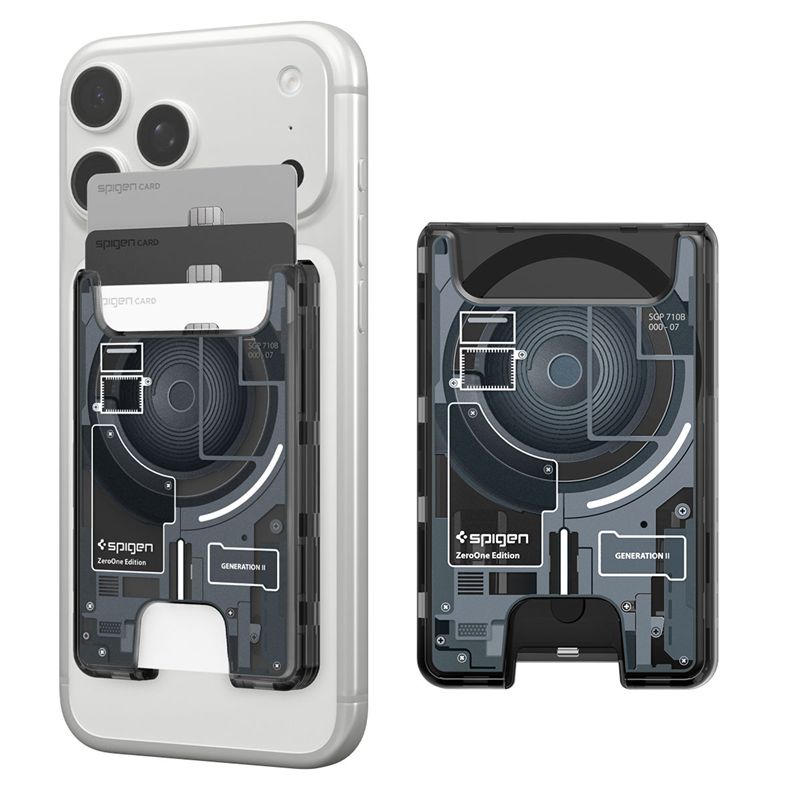 Pouzdro na karty Spigen Ultra Hybrid Wallet MagSafe - černá