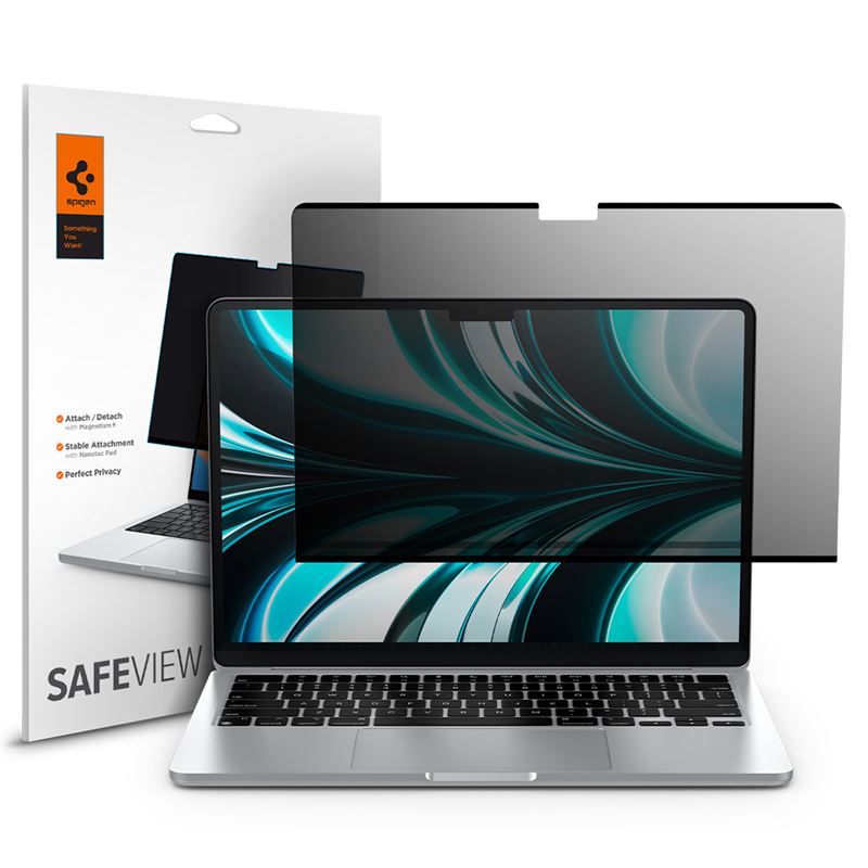 Ochranná fólie Spigen SafeView 1 Pack - MacBook Air 13" M4/M3/M2 - transparentní