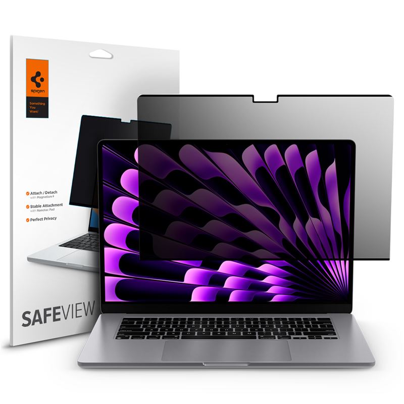 Ochranná fólie Spigen SafeView 1 Pack - MacBook Air 15" M4/M3/M2 - transparentní