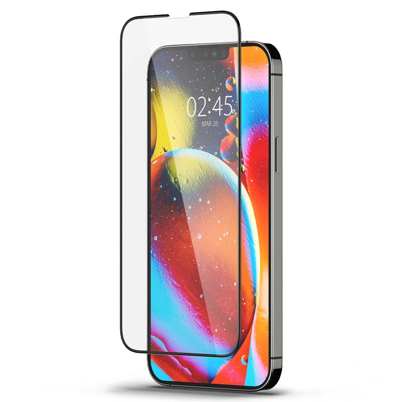 Ochranné sklo pro iPhone Spigen tR Slim HD 1 Pack, iPhone 14 Plus/iPhone 13 Pro Max - černá