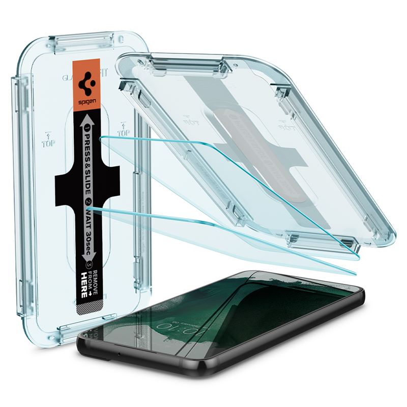Ochranné sklo pro Samsung Galaxy S22+ Spigen Glass tR EZ Fit 2 Pack - transparentní