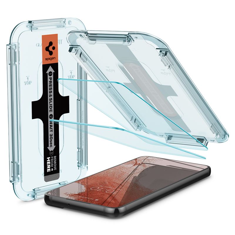 Ochranné sklo pro Samsung Galaxy S22 Spigen Glass tR EZ Fit 2 Pack - transparentní