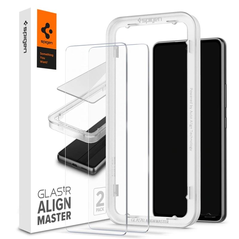 Ochranné sklo pro Samsung Galaxy A53 5G Spigen AlignMaster Glas.tR 2 Pack - transparentní