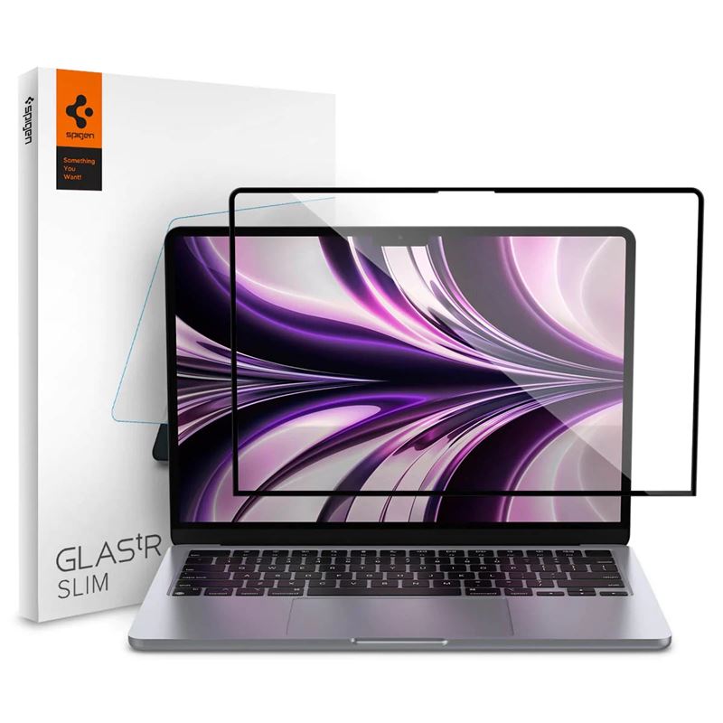 Ochranné sklo pro MacBook Spigen Glass Slim 1 Pack - MacBook Air 13" M4/M3/M2 - transparentní