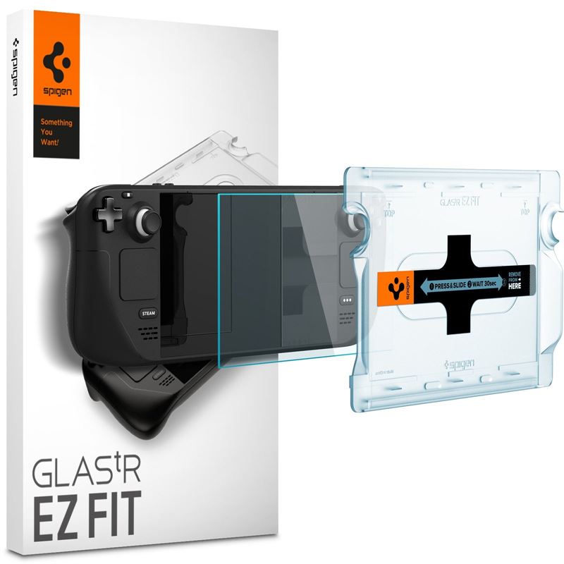 Ochranné sklo pro Steam Deck Spigen Glass tR EZ Fit 1 Pack - transparentní