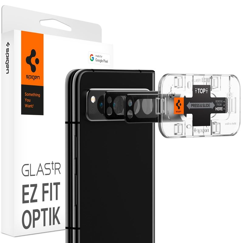 Ochranné sklo na objektiv pro Google Pixel Fold Spigen Glass EZ Fit Optik Pro 2 Pack - černá