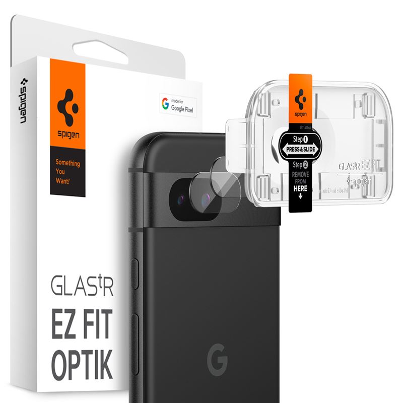 Ochranné sklo na objektiv pro Google Pixel 8a Spigen Glass tR EZ Fit Optik 2 Pack - transparentní