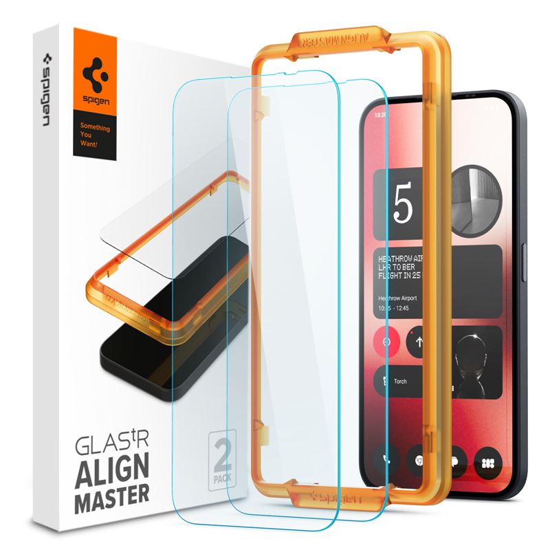 Ochranné sklo pro Nothing Phone Spigen Glass tR AlignMaster 2 Pack - Nothing Phone (2a) Plus/(2a) - transparentní