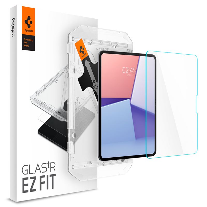 Ochranné sklo pro iPad Spigen Glass tR EZ Fit 1 Pack - iPad Pro 11" 2024 - transparentní