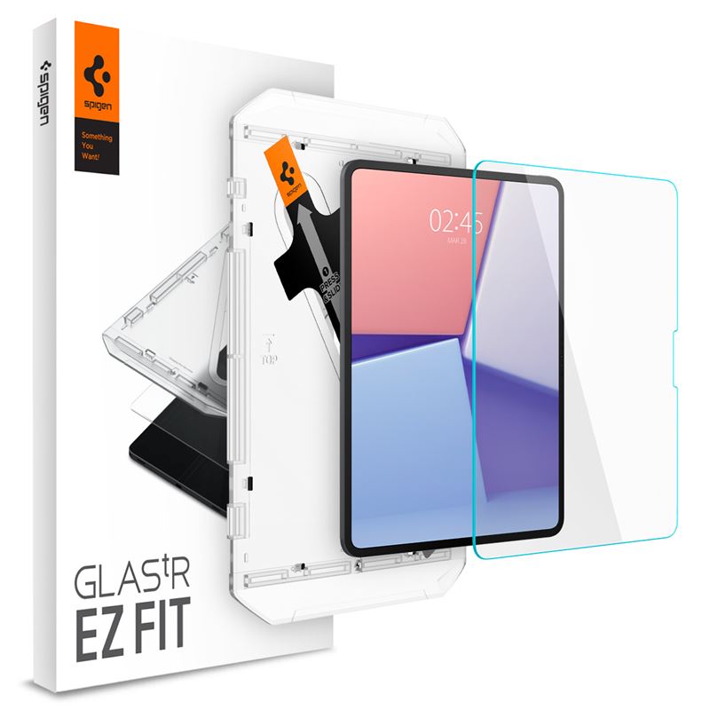 Ochranné sklo pro iPad Spigen Glass tR EZ Fit 1 Pack - iPad Pro 13" 2024 - transparentní
