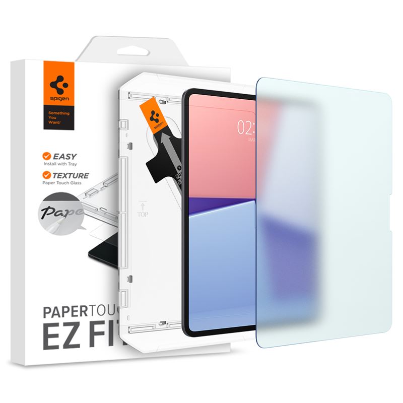 Ochranné sklo pro iPad Pro 13" 2024 Spigen Paper Touch EZ Fit 1 Pack - transparentní