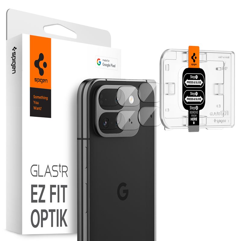 Ochranné sklo na objektiv pro Google Pixel 9 Pro Fold Spigen Glass tR EZ Fit Optik 2 Pack - transparentní